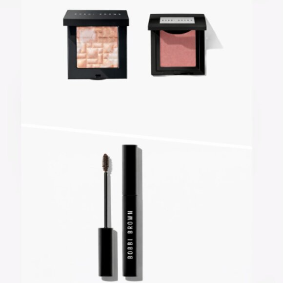 Bobbi Brown Highlighting Powder, Blush, Brow Mascara Bundle - Picture 2 of 8